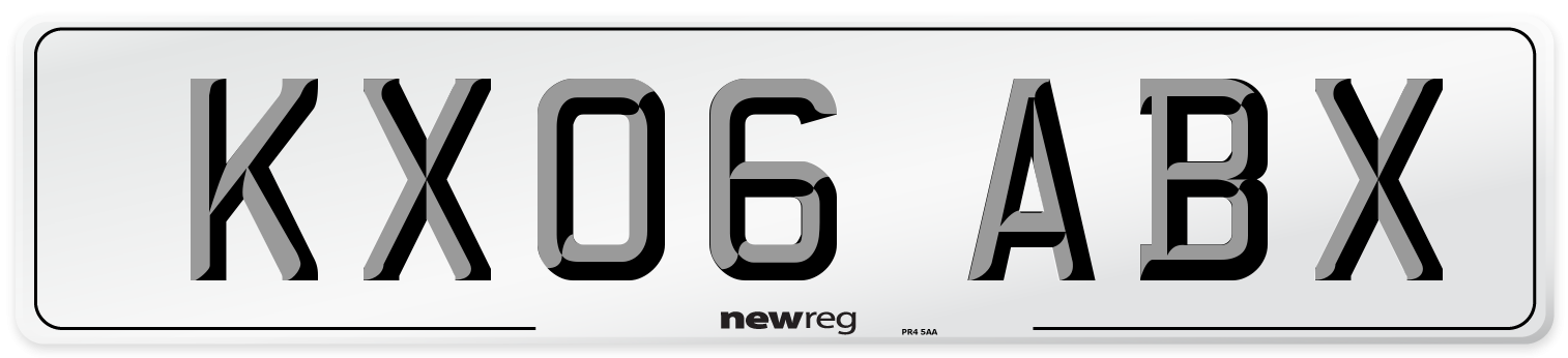KX06 ABX Number Plate from New Reg